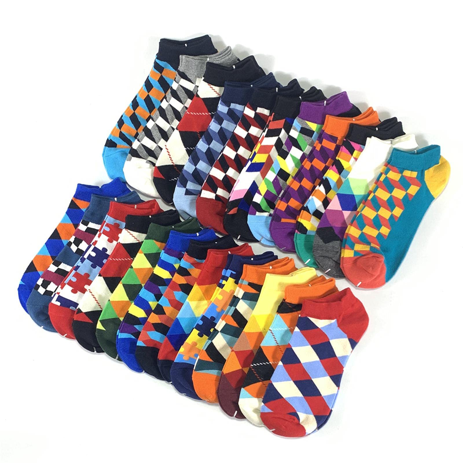 UKKO Calcetines de Hombre Calcetines Los Calcetines Cortos De Verano Invisibles De Los Calcetines De Los Calcetines De Lancha De Algodón De Color De Primavera.