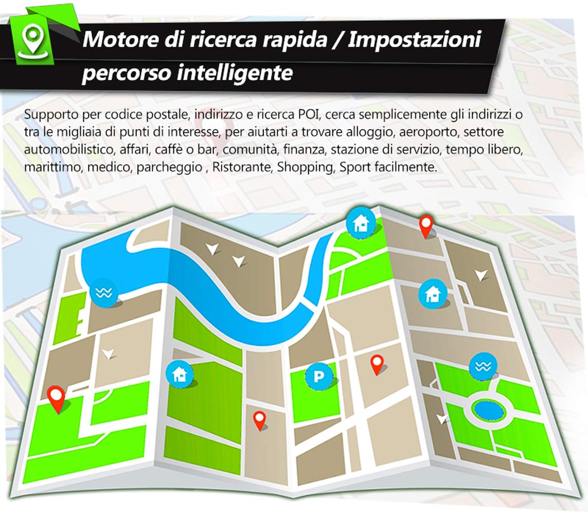 AWESAFE Navegador Bluetooth para camión de 9 pulgadas 2021 GPS navegador por satélite coche autobús taxi, aviso tráfico de voz, límite de velocidad, actualizaciones gratuitas de mapas de por vida