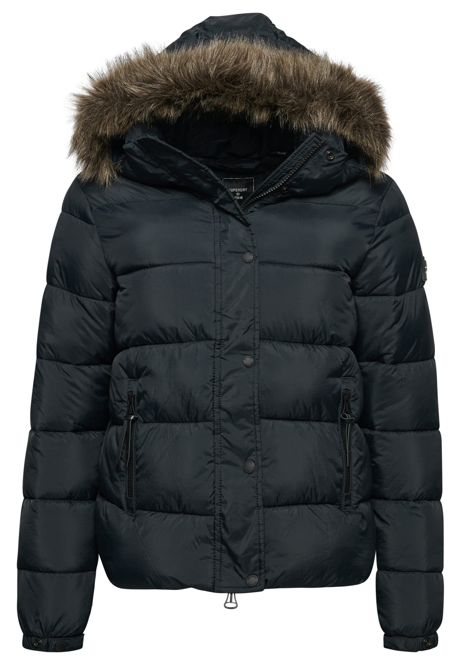 Superdry Vintage Hooded Mid Layer Short Jacket M Black