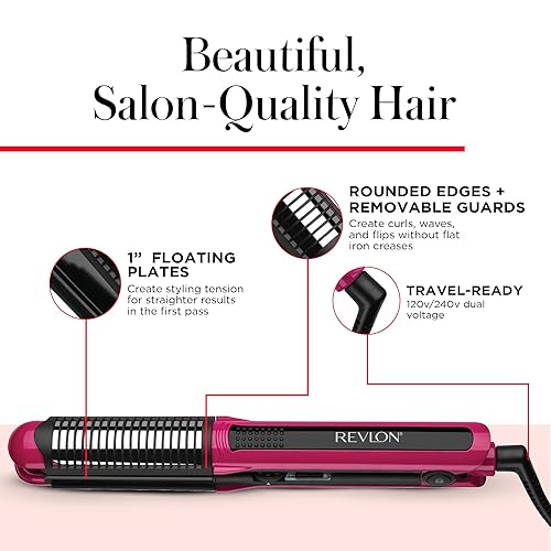Miniatura 5 de REVLON Perfect Match - Plancha de pelo 2 en 1 y rizador, triple infusión de aceite que ayuda a reducir el daño por calor y restaurar la humedad