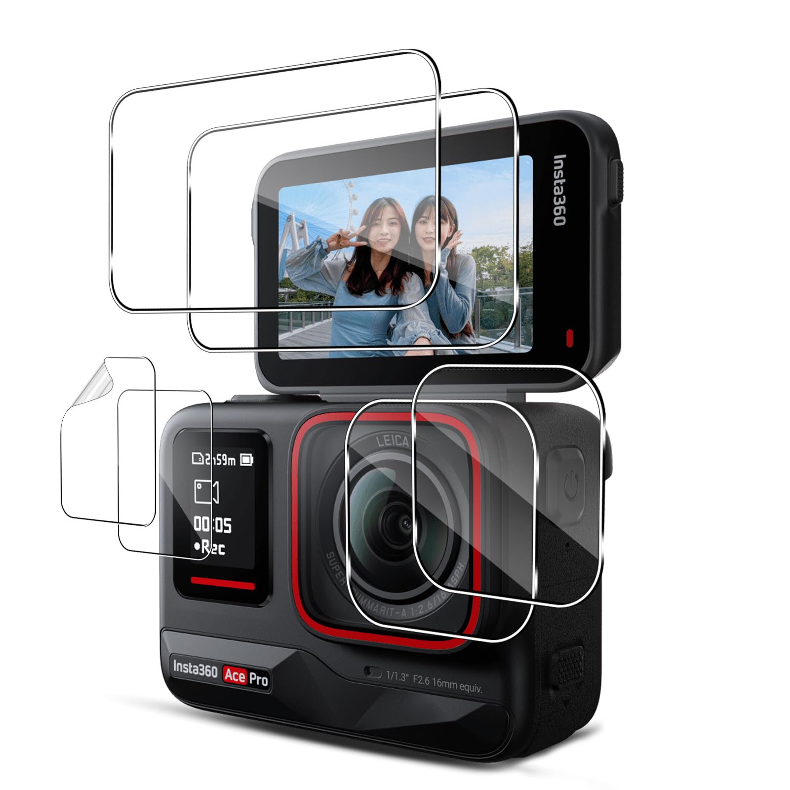 Films De Protection écran Verre Trempé Pour Insta 360 Ace Pro - 9 Pièces, Ultra-transparents