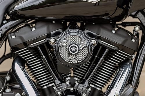 Miniatura 2 de S&S Cycle Torker Stealth - Funda para filtro de aire, color negro