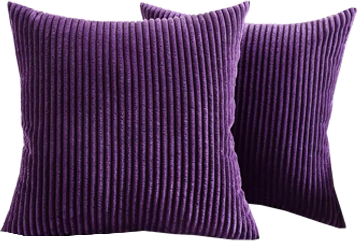 TNBCCXN Cushion, Cushion Cover,Pillow Cover,Corduroy Pillowcase with Zipper,Ultra-Soft Striped(45 * 45cm)