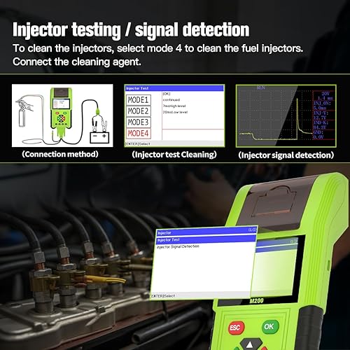 Miniatura 8 de Escáner de código de motor de motocicleta Escáner Moto System Herramienta de medición de prueba de diagnóstico M200 3 In1 escáner de diagnóstico de