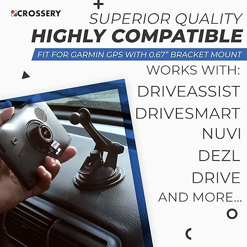 Miniatura 6 de Soporte GPS para Garmin con ventosa, tablero y parabrisas Garmin GPS para automóvil, soporte GPS ultra adhesivo para Garmin Nuvi RV Dezl Drive