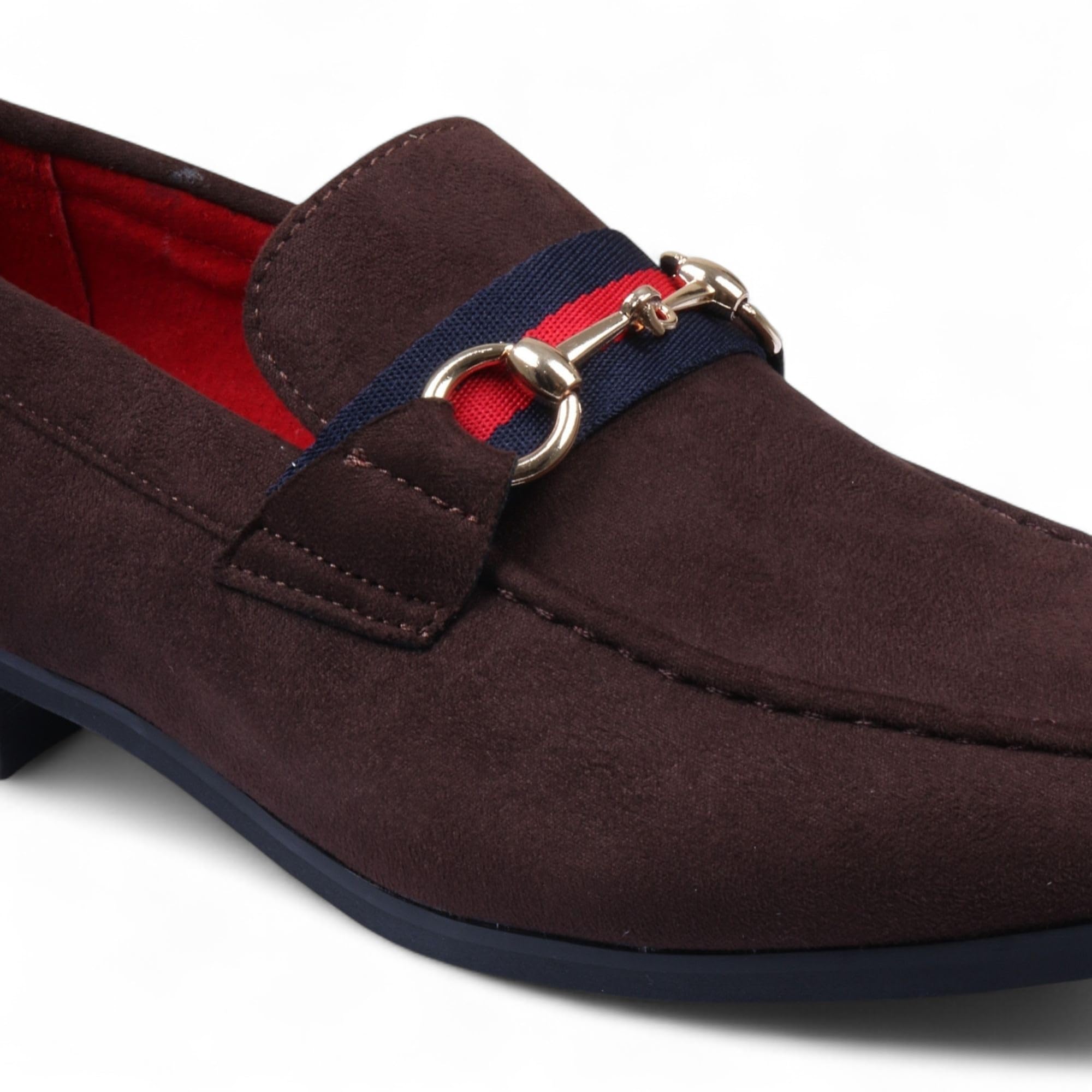 Mocasines de Ante para Hombre Dolcetto con Hebilla Dorada. Zapatos de Vestir Sin Cordones.