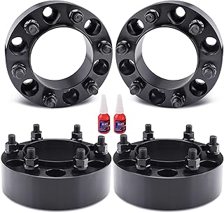 6x5.5 Hubcentric Wheel Spacers 2 inch for 1995-2023 Tacoma 1989-2023 4Runner with ET Lug Nuts, 6x139.7mm Wheel Spacer with 12x1.5 Studs 106mm Bore for Tundra FJ Cruiser Fortuner Sequoia GX460 GX470