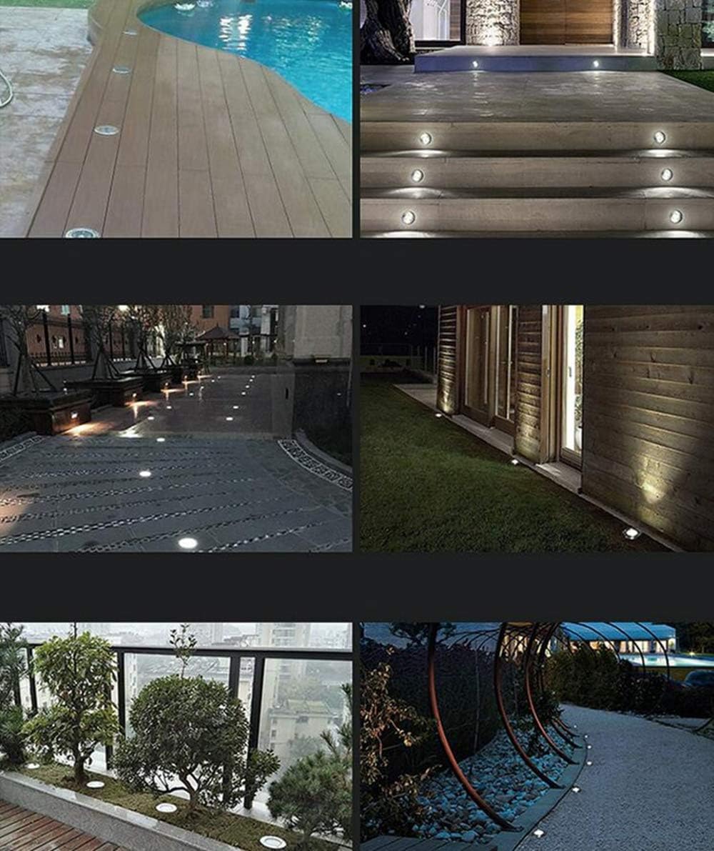 Solar Ground Lights 48 LED Disk Light Solar Powered Path Lights Outdoor Garden Pathway Lights for Outdoor Landscape Path Yard Patio Lawn Driveway Pathway Walkway, 4 Pack,White