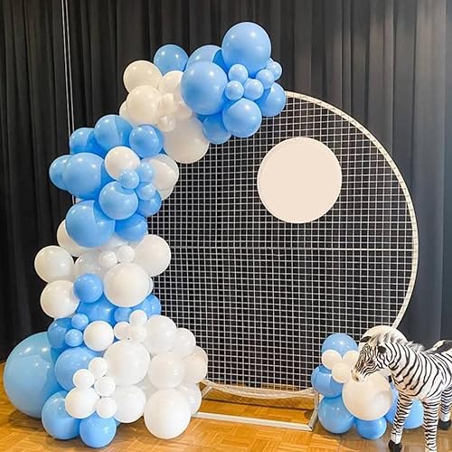 Miniatura 5 de Blue and White Balloons, Light Blue White Balloon Garland Arch Kit, 84 Pack Pastel Blue White Balloons for Baby Shower Birthday Wedding Party