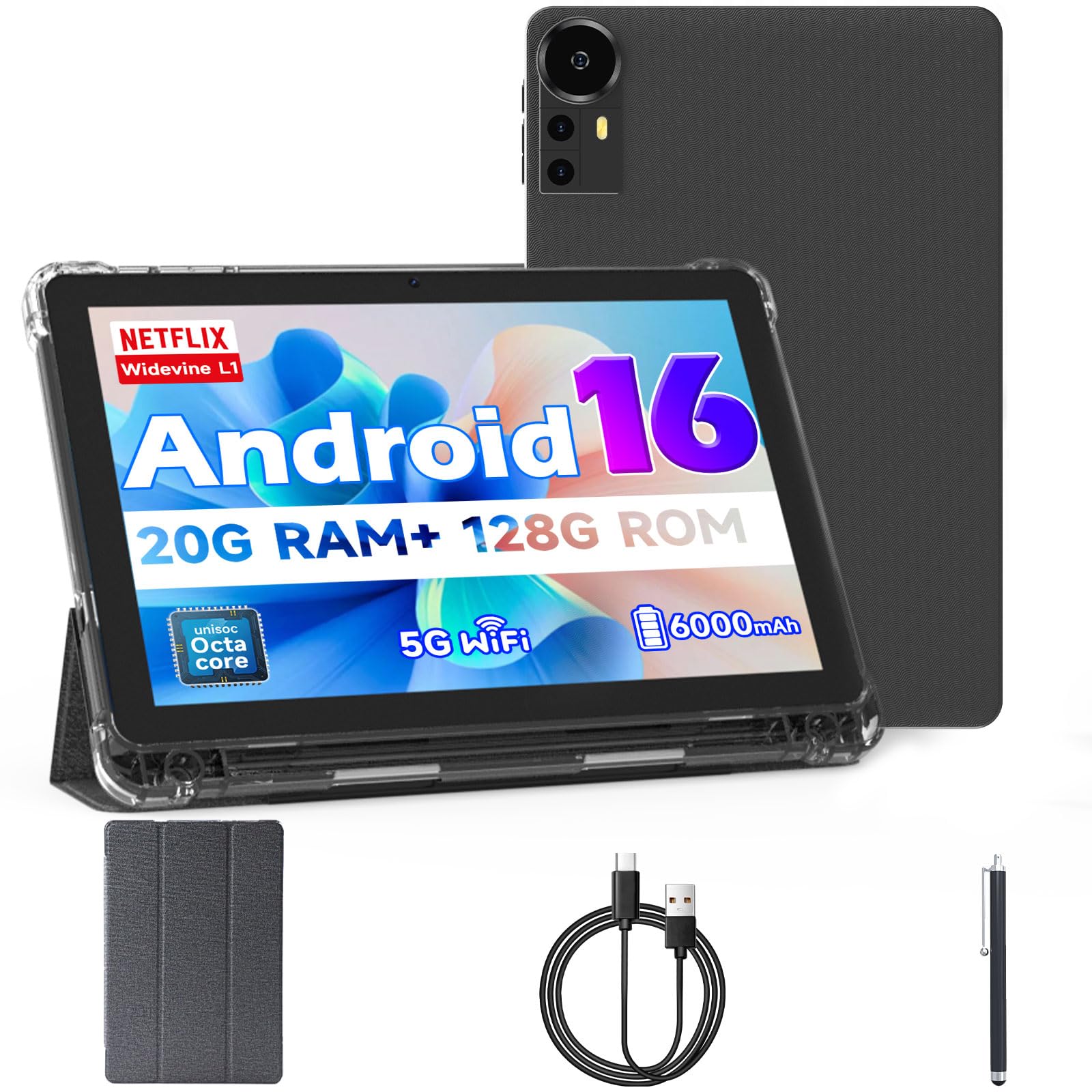 Amazon.com : Android 16 Tablet 10 inch Tablets, 20GB RAM 128GB ROM