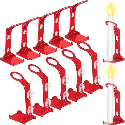 Amazon.com: 12 Pcs Christmas Electric Window Candle Lamp Holders with ...