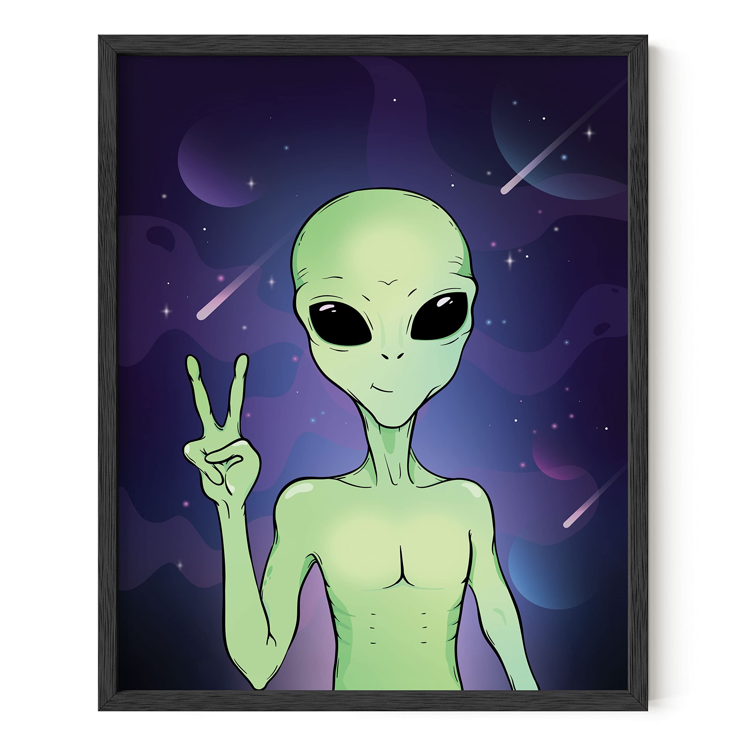 Amazon.com: HAUS AND HUES Trippy Alien Poster - Cool