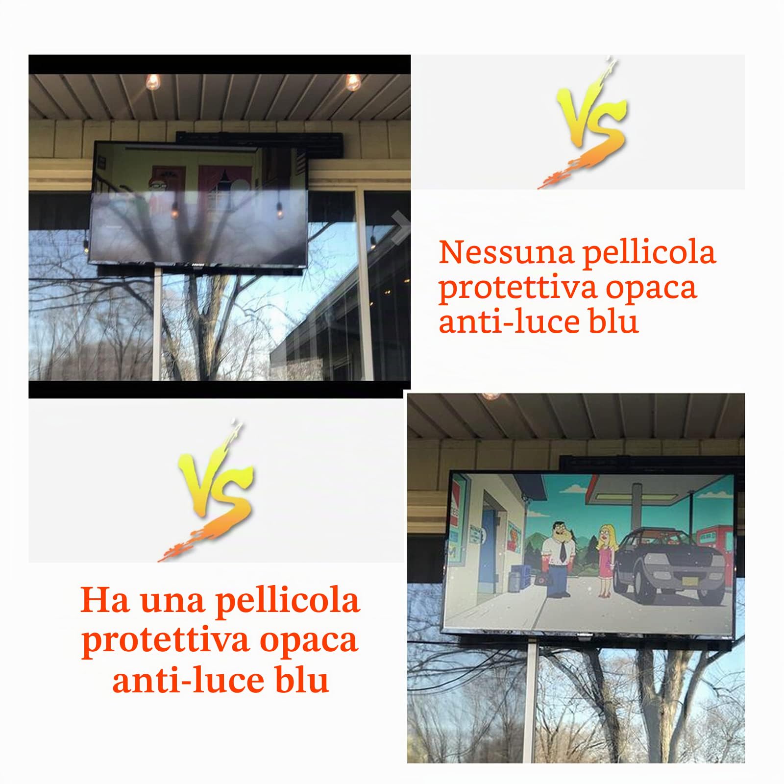 65 Pollici Pellicola Protettiva Monitor Pellicola Proteggi Schermo TV, Antiriflesso Allevia Riduci L'affaticamento degli Occhi,Matte-65in(1440X809) mm