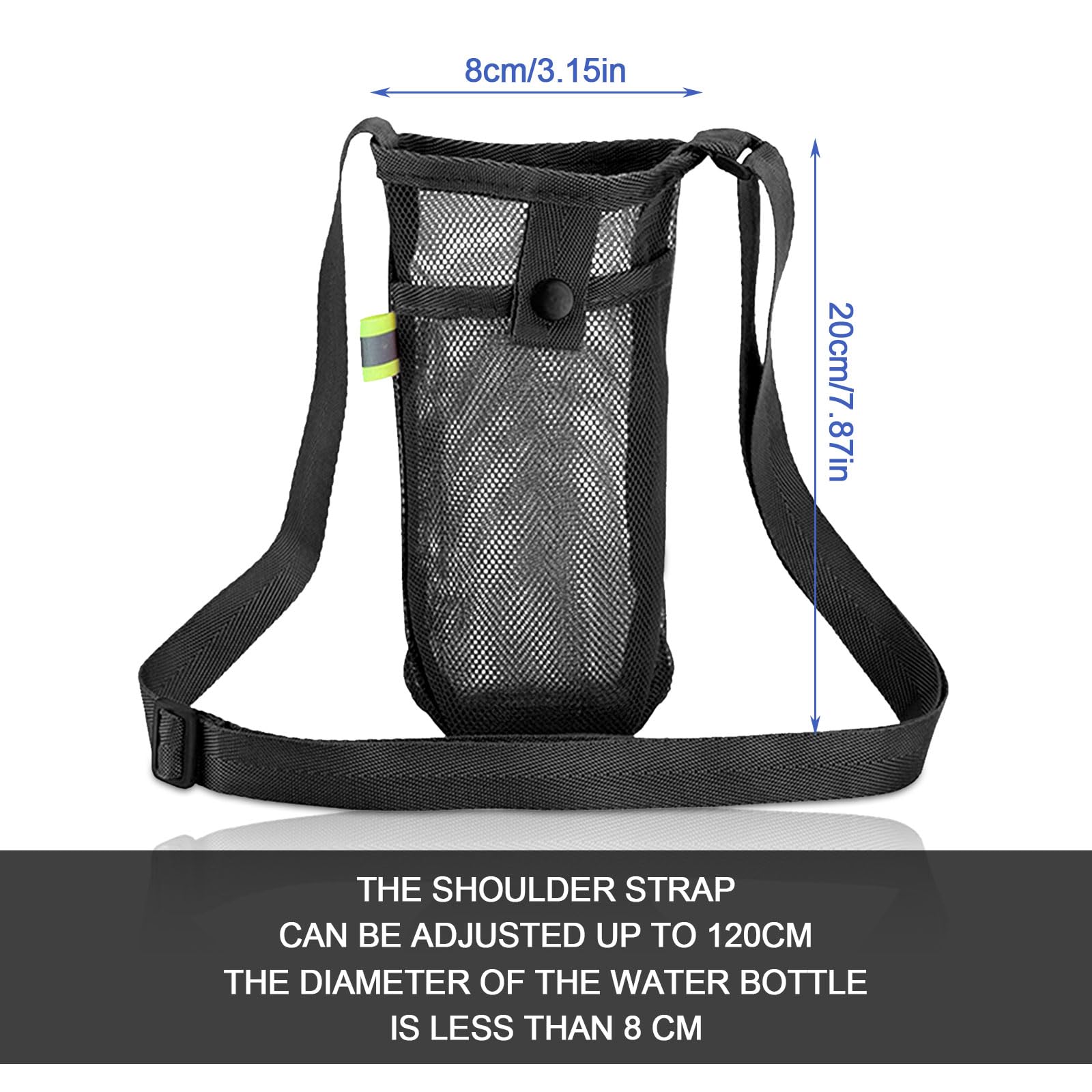 TSHAOUN 3 Pcs Water Bottle Carrier Bag Mesh Water Bottle Bag Beach Bottle Bag Water Bottle Holder with Adjustable Shoulder Strap for Travelling Camping Climbing - Image 2
