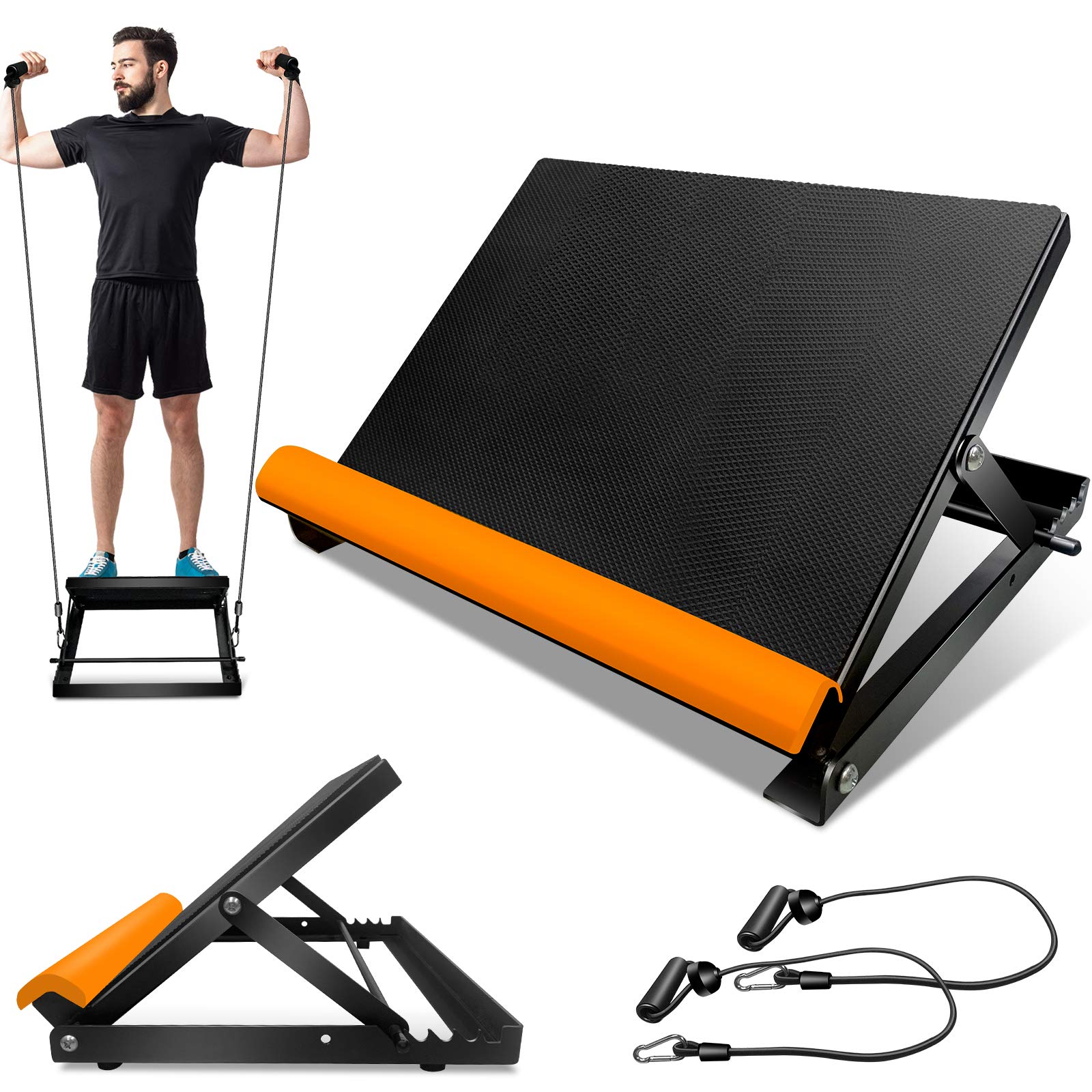 Topmart Adjustable Slant Board, Calf Stretcher Portable Incline Boards