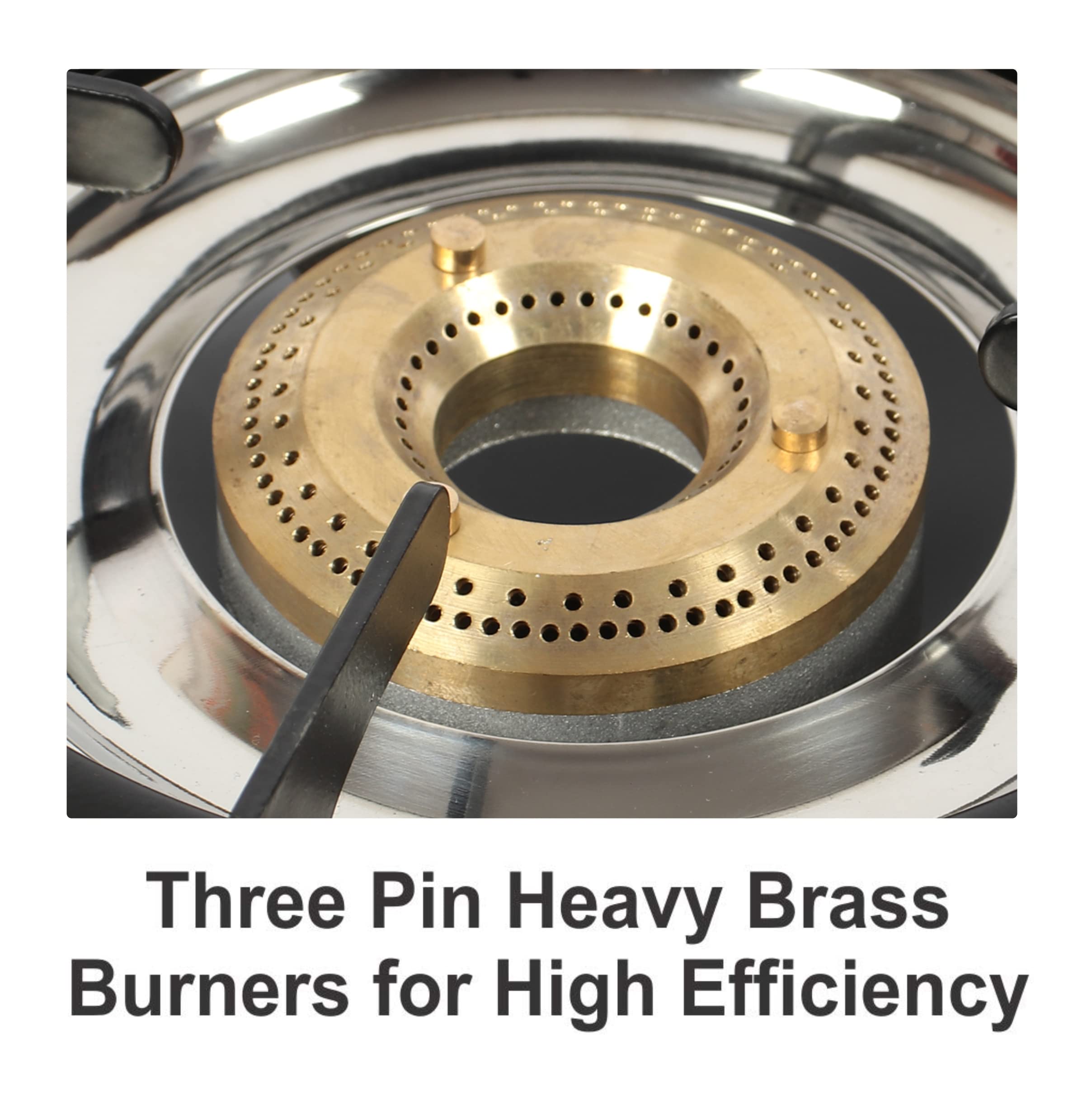 tri pin brass burner