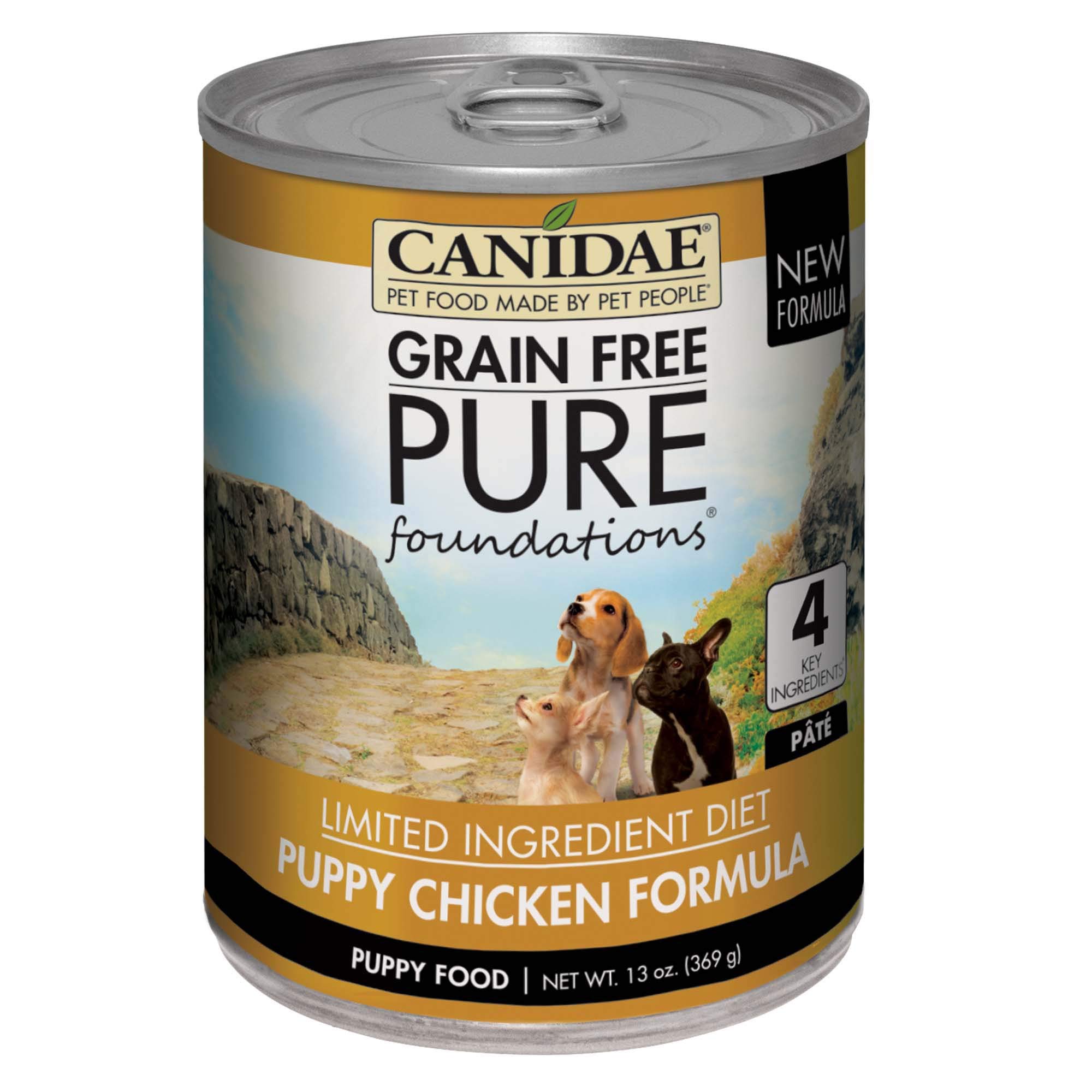 CANIDAEPure Grain Free Limited Ingredient Diet Chicken Recipe Wet Puppy Food, 13 oz., Case of 12