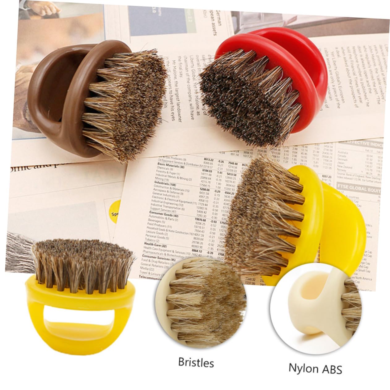 Beavorty 8 Pz Pennello per barba criniera abito portatile spazzola per la pulizia uomo nylon
