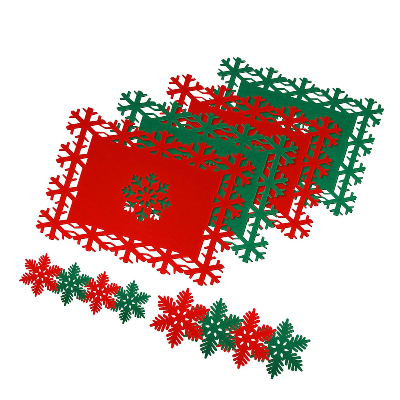 12Pcs Elegant Christmas Placemats Tableware Mats for Holiday Dining Elegant Holiday Table Decoration Place Mats