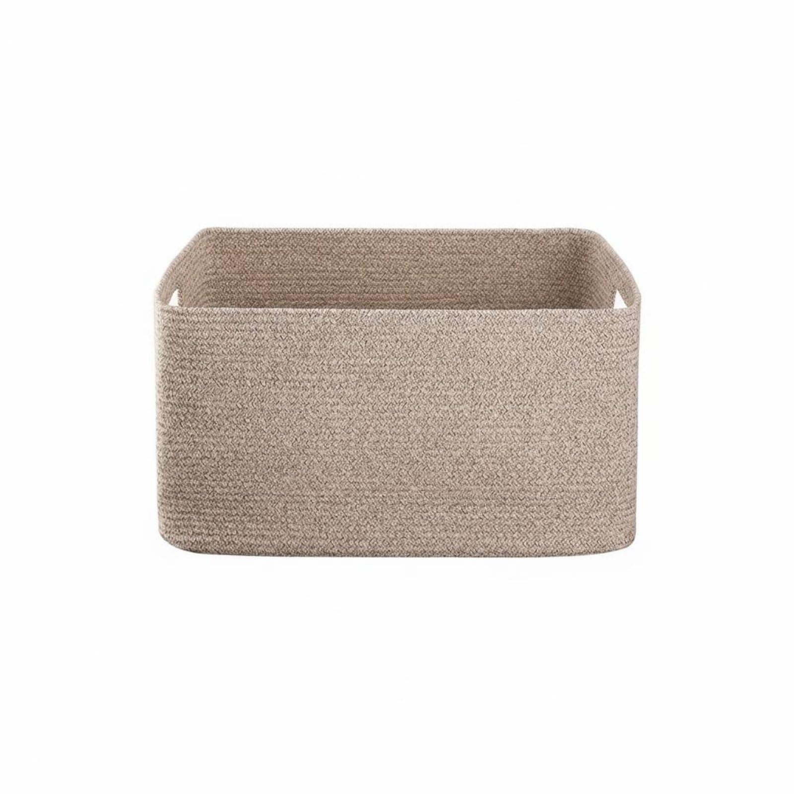 Cesto in Corda di Cotone Cesta Contenitore Cestino Portagiochi Cesto Biancheria con Manici Rinforzati Morbido E Sicuro per Bambini E Animali Adatto a, Marrone Floreale, 55-43-30cm