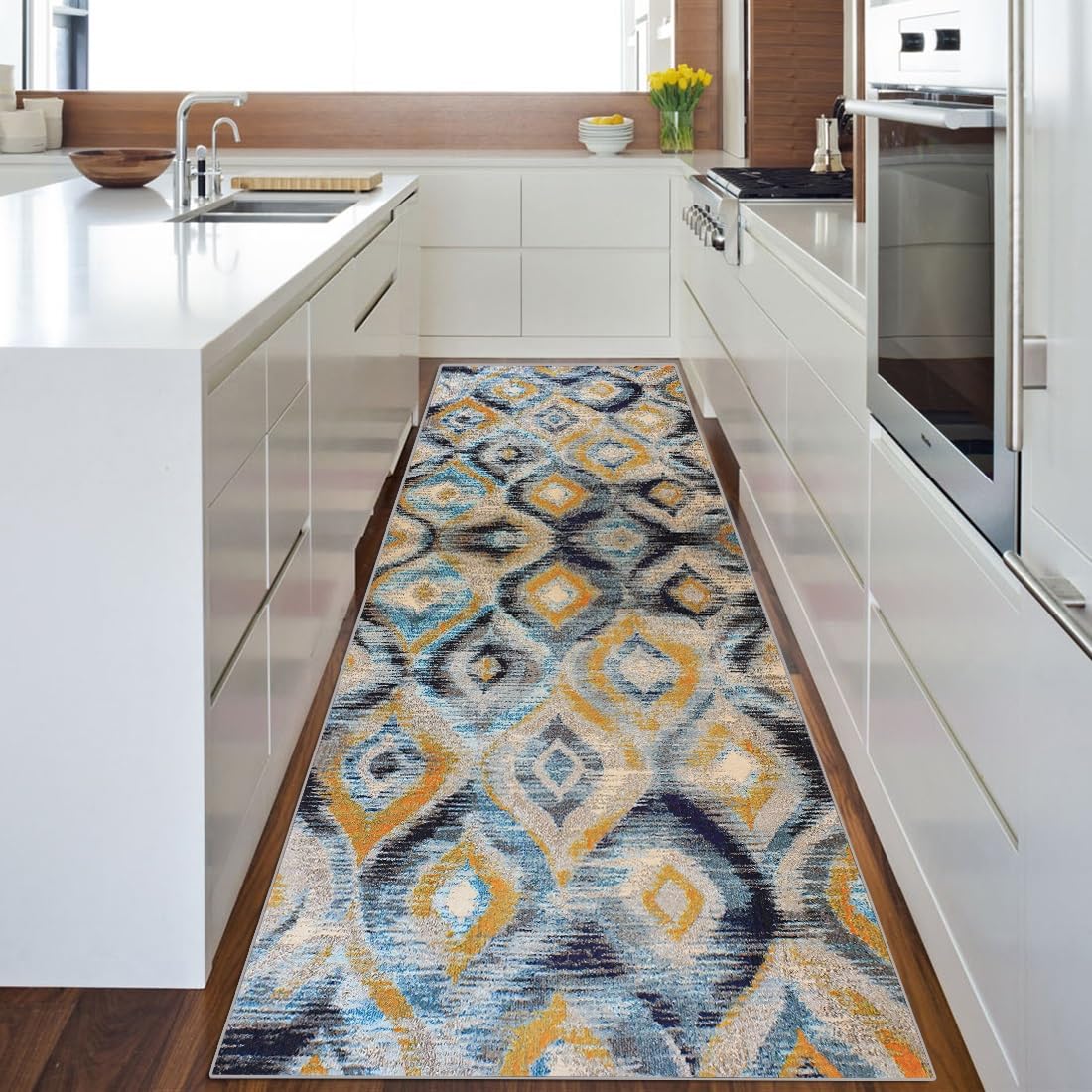 Cheerx Boho Lopers voor gangen, wasbare keukentapijtloper, antislip rubberen achterkant, gang tapijten, katoenen entree, vloerkleed, vloerkleed voor binnen, hal, achterdeur, keuken (120 x 180 cm Cheerx Boho Lopers voor gangen, wasbare keukentapijtloper, antislip rubberen achterkant, gang tapijten, katoenen entree, vloerkleed, vloerkleed voor binnen, hal, achterdeur, keuken (120 x 180 cm