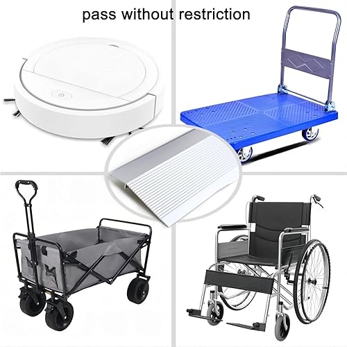 Miniatura 6 de Tiras autoadhesivas para cubrir el suelo, tira de umbral de transición de piso de aluminio de madera a azulejo, tira de puerta duradera y fácil de