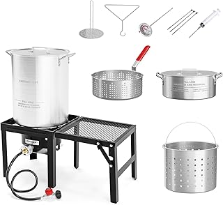 ROVSUN 30QT Turkey Fryer & 10QT Fish Fryer Kit w/ 55