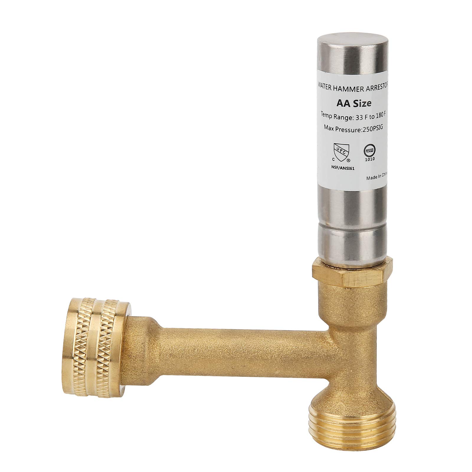 Solimeta Water Hammer Arrestor 3/4"GHT Thread, Water Hammer Arrestor