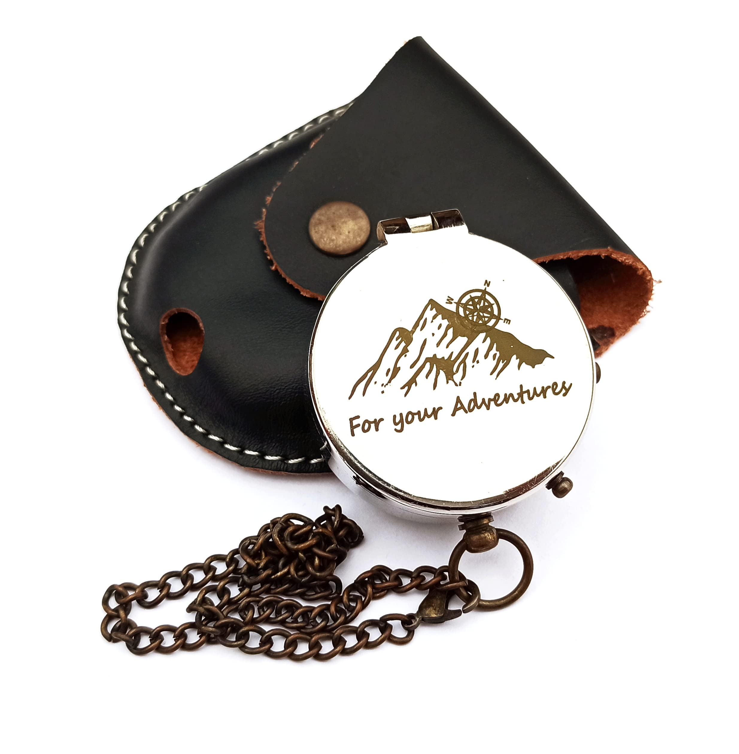 TSWO for Your Adventures... Pocket Compass Gifts for Adults & Kids, Engraved Compass Gift for Couple, Husband/Wife Gifts, Wedding Gifts