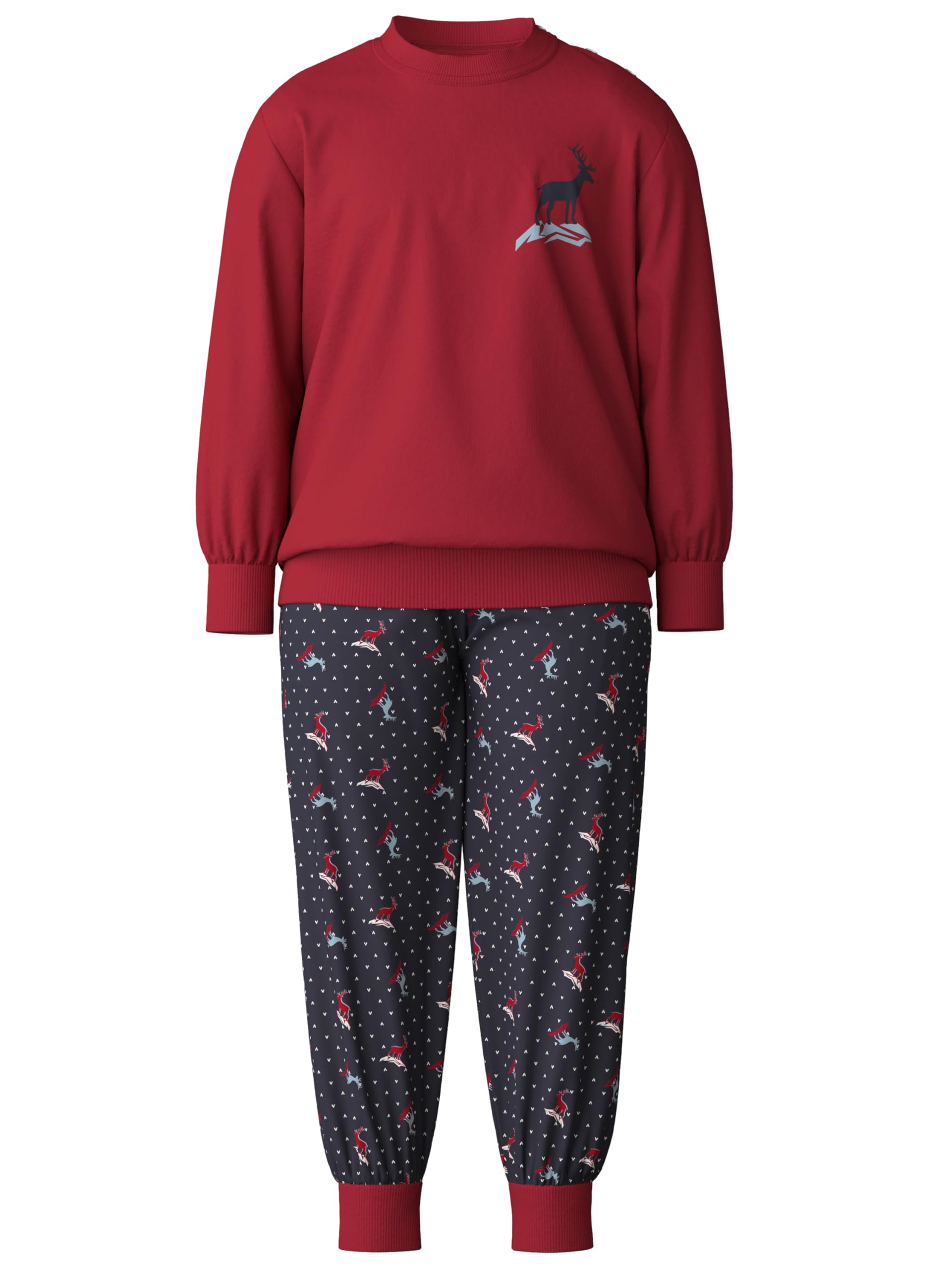 CALIDA Boy's Family & Friends Pajama Set, rio red,
