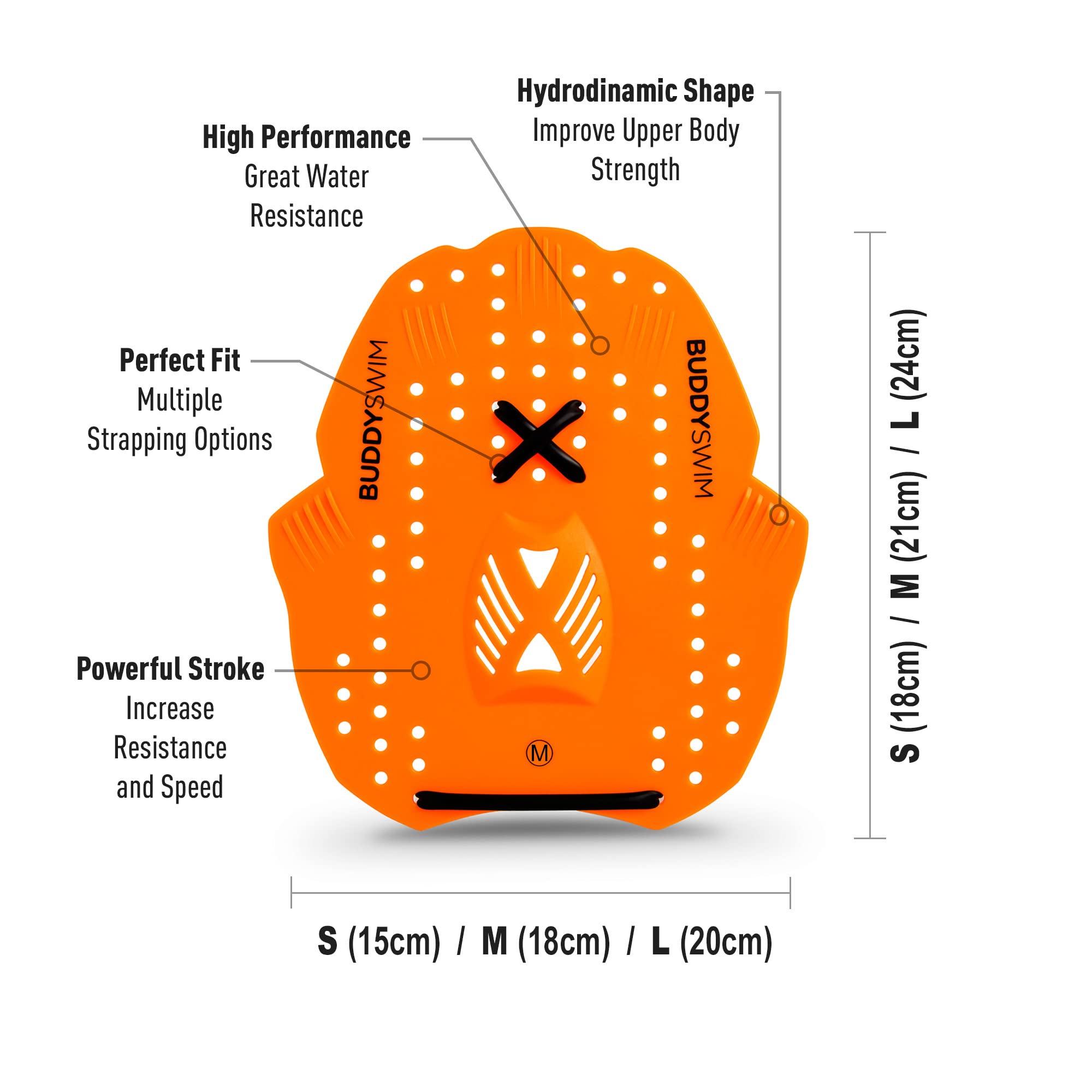 Palas Natacion Power Paddle – Entrenamiento de Fuerza y Técnica para Piscina