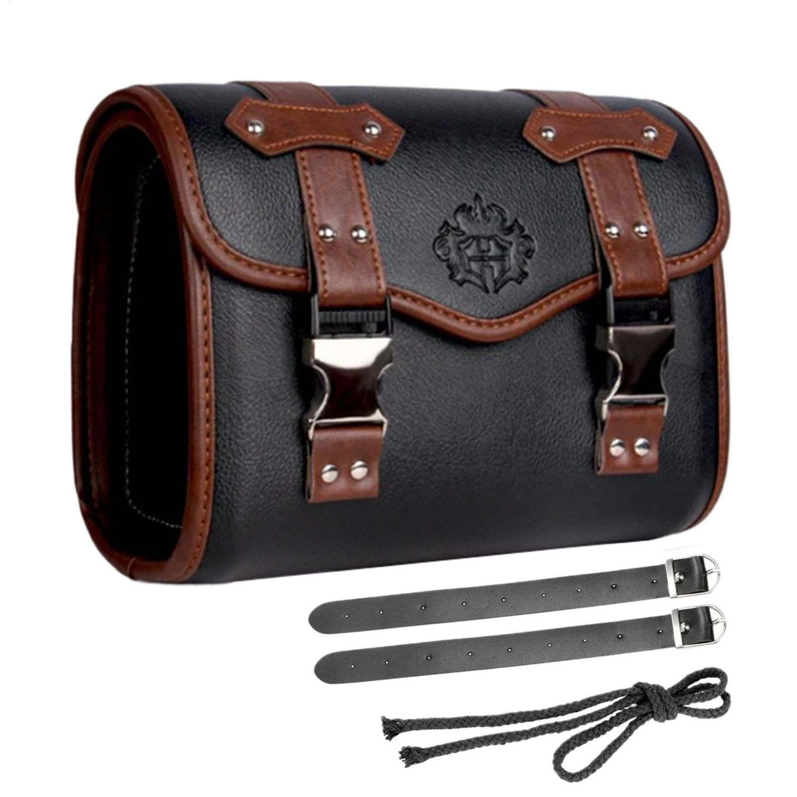 Sacoche de Fourche de Moto, Sac à Outils en Cuir, Sac à Outils