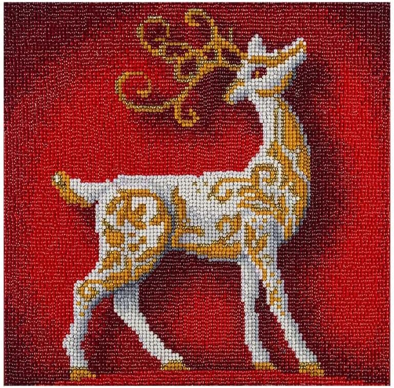 Diamond Art By Leisure Arts DMA Kit FD 12x12 Holiday Reindeer