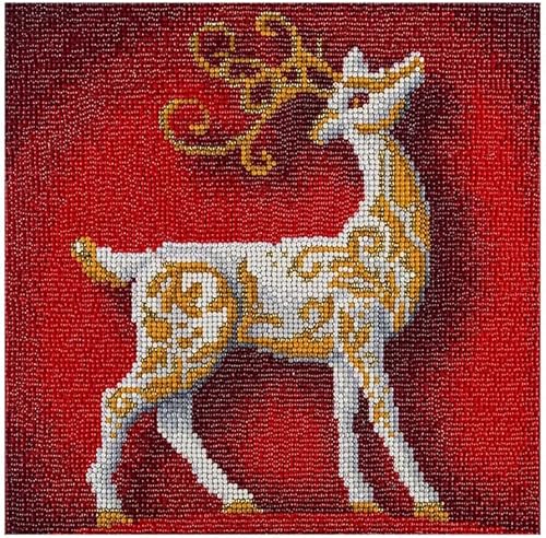 Diamond Art By Leisure Arts DMA Kit FD 12x12 Holiday Reindeer