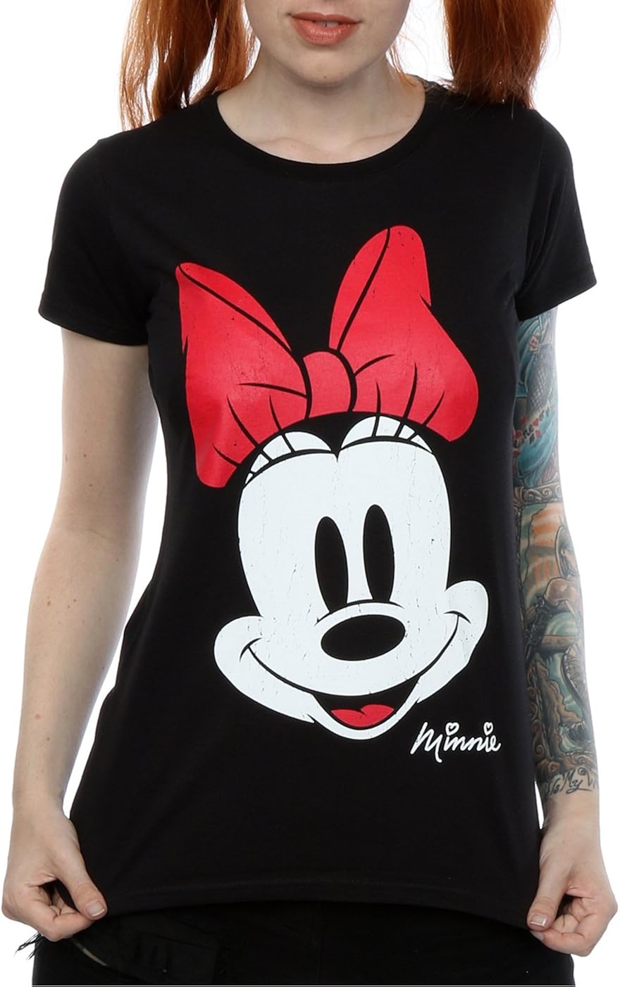 Minnie Mouse Distressed Face T-Shirt 