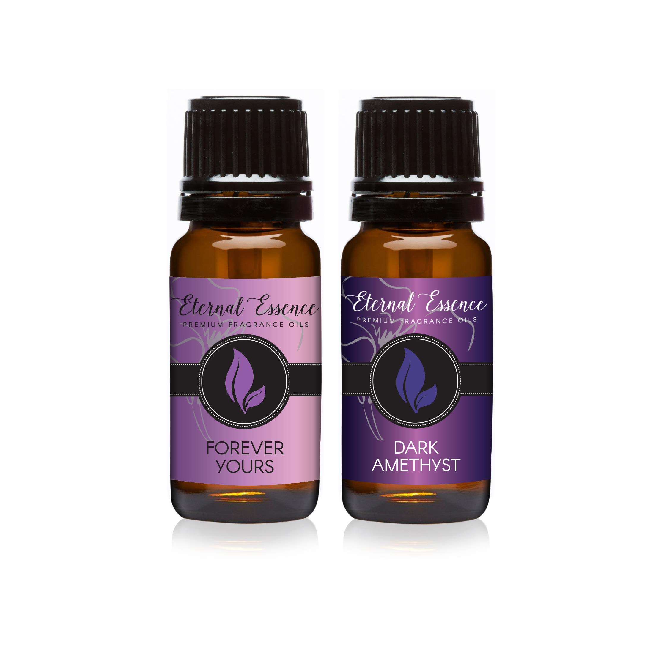 Eternal Essence Oils 2 Pack 10ml Premium Fragrance Oil - Forever Yours &amp; Dark Amethyst - for Candle, Soap Making, Aromatherapy, Diffusers, Home Care, &amp; Humidifiers