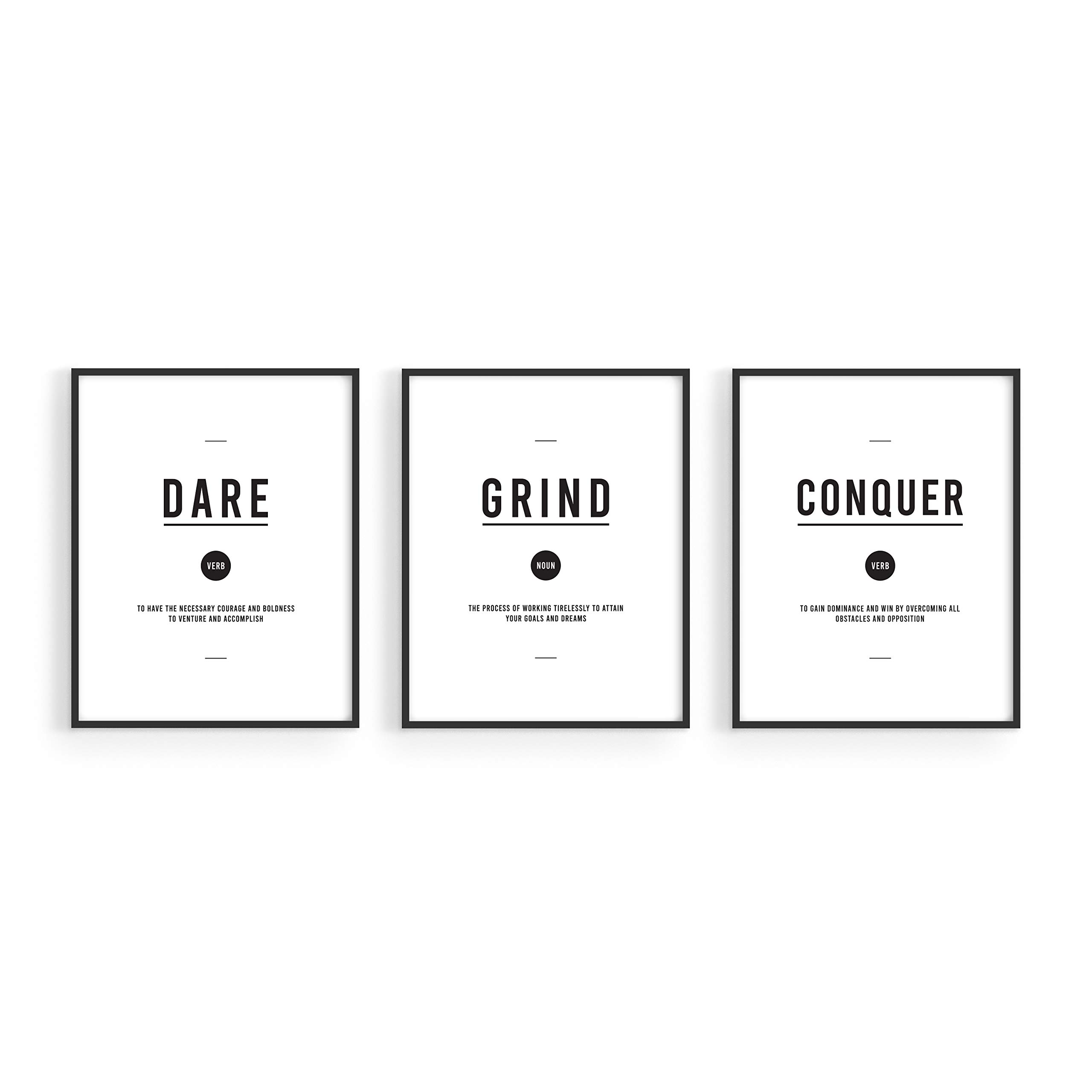 Buy Motivational Wall Art Prints Office Decor by Haus and Hues, Set