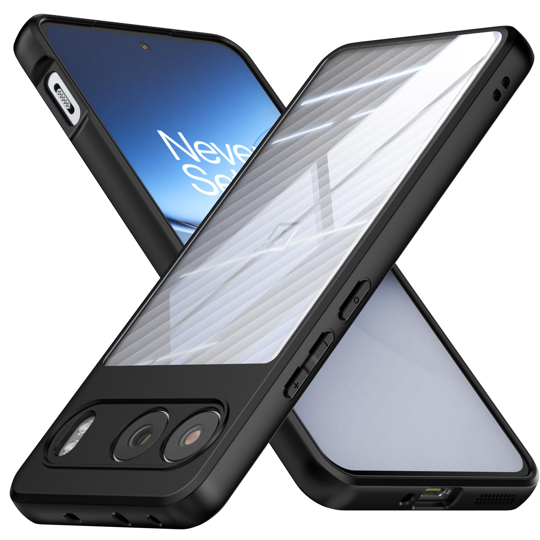 Foluu Clear Case for OnePlus Nord 4 5G 2024, Transparent Hard PC Back & Soft TPU Bumper [Not Yellowing] Shockproof Protective Phone Case Slim Fit Thin Cover for OnePlus Nord 4 5G 2024