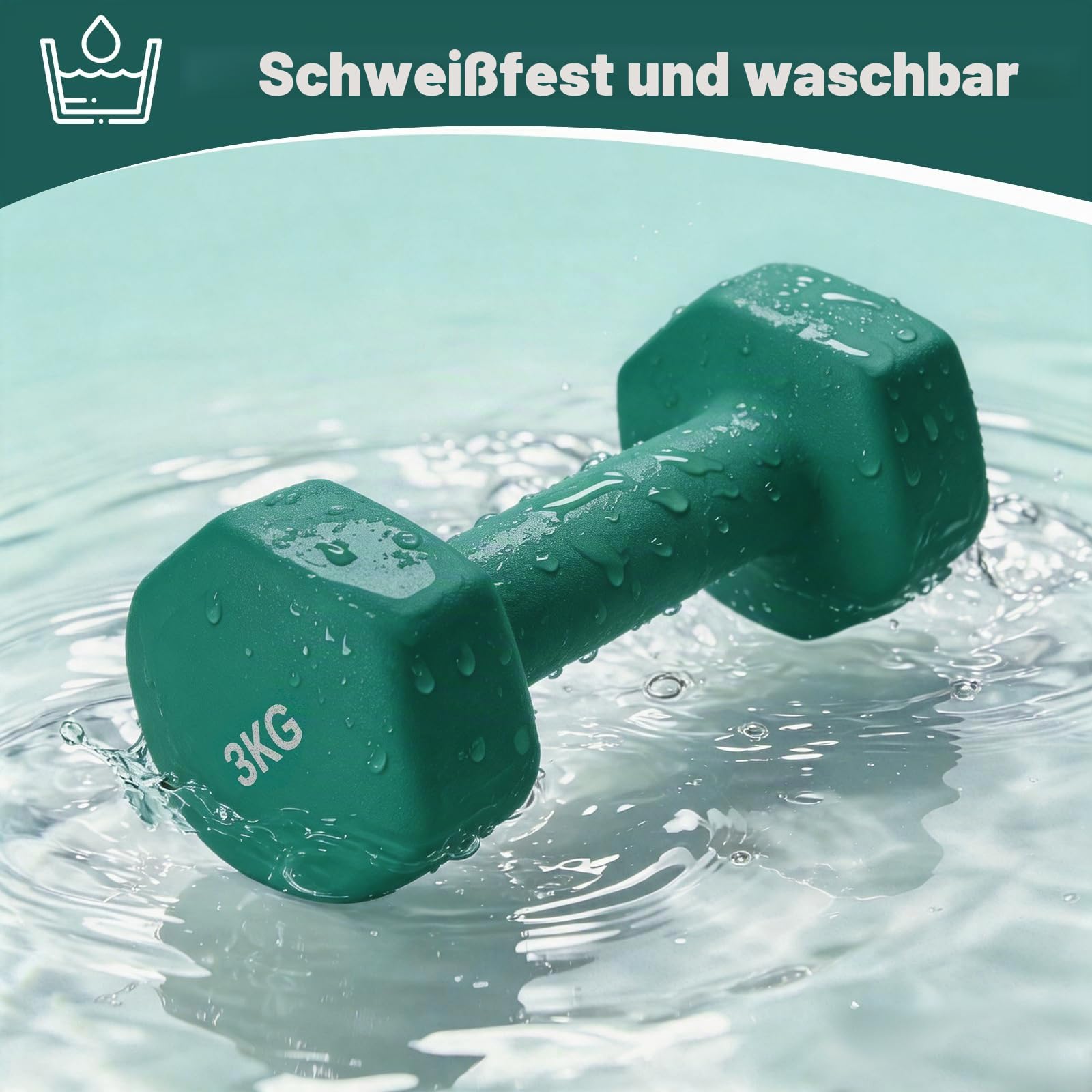 Dripex Hanteln Set, 3 Paar enthält 1kg-3kg oder 1kg - 5kg mit Ständer Aufbewahrung, 12kg oder 18kg Kurzhanteln Neopren für Zuhause