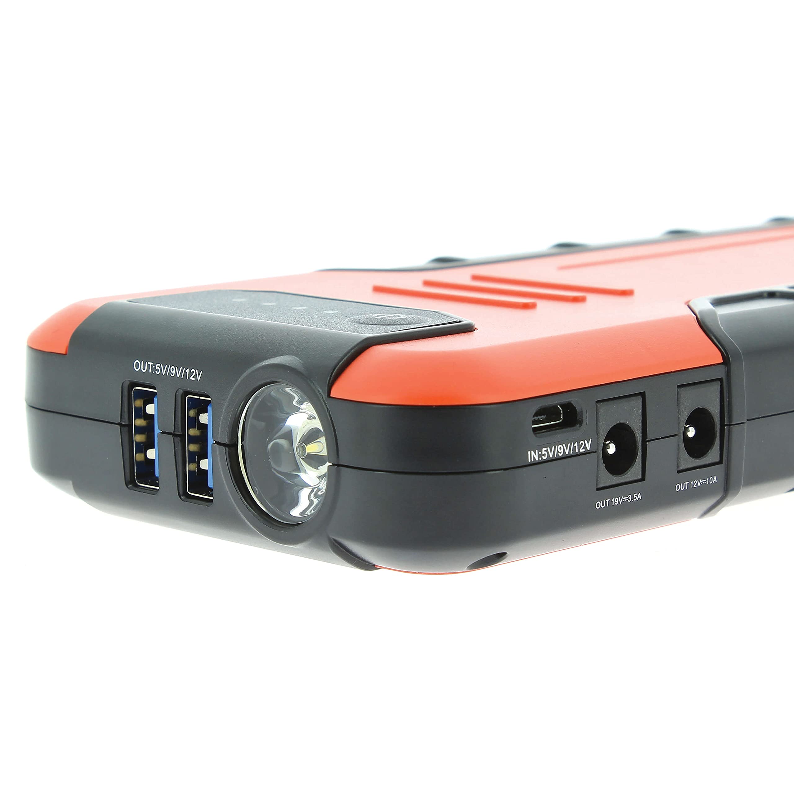 S SUMEX 3505152 Arrancador Portátil Alta Potencia 18.000 mAh / 400 A con Linterna LED Integrada con 3 Modos Incluye Cable Multidispositivo Power Bank