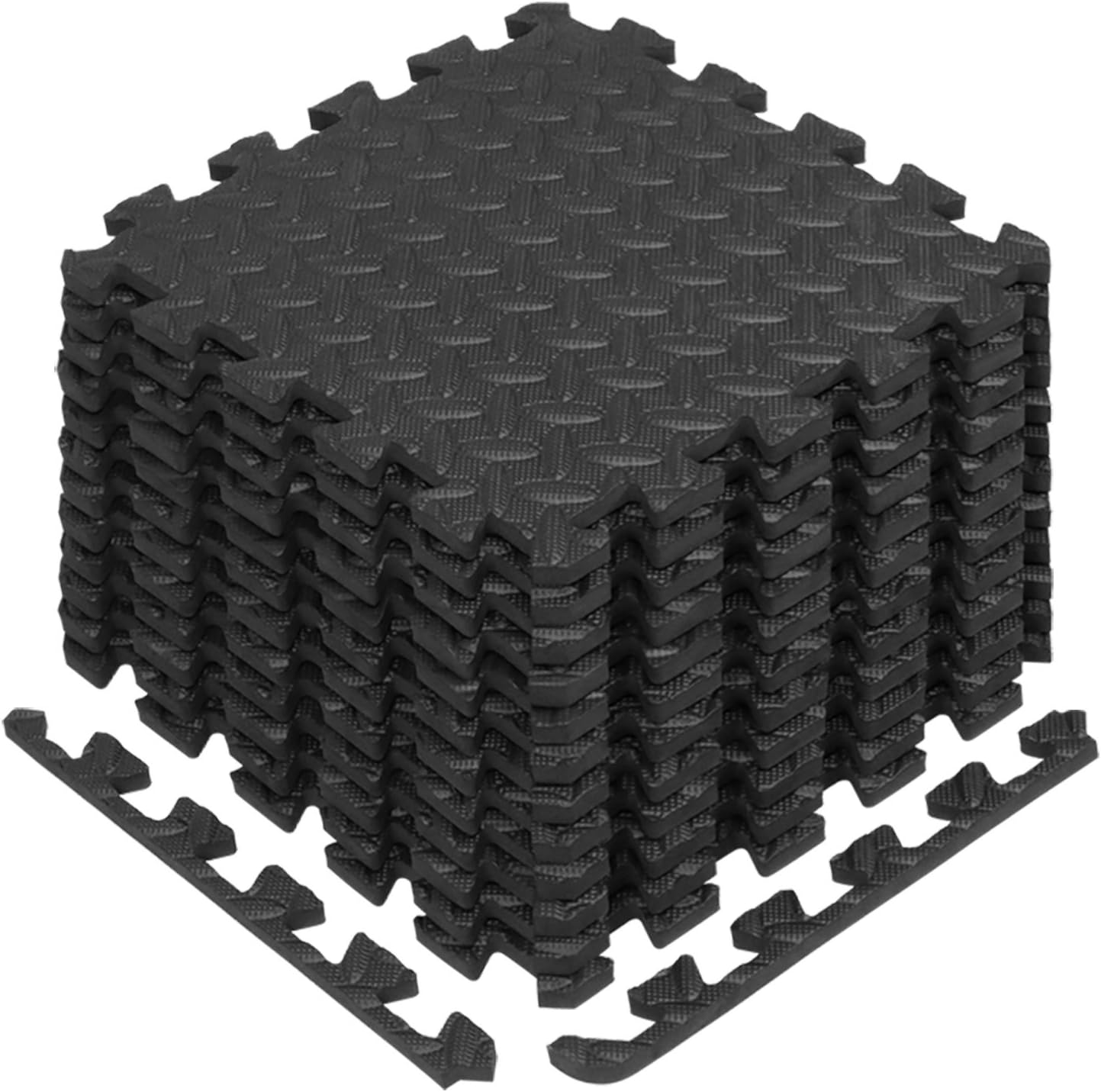 Yes4All Interlocking Exercise Foam Mats with Border