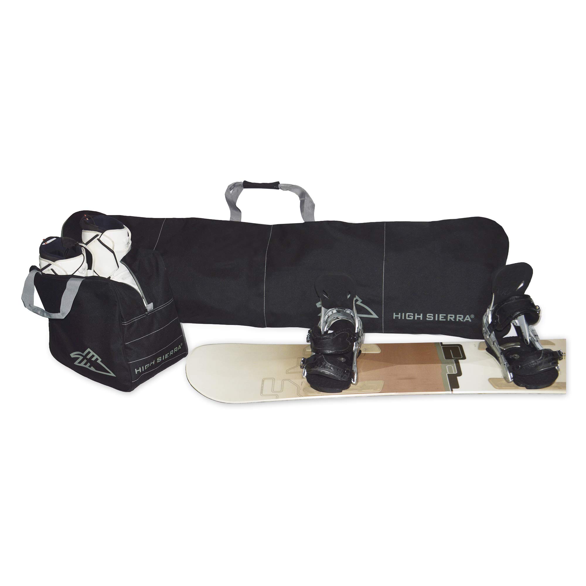 High Sierra Snowboard Sleeve & Boot Bag Combo, Black, One Size