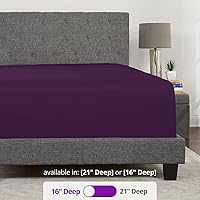 Vista 41 de DeaLuxe Kids Twin Deep Pocket Fitted Sheet - White - Microfiber - 16' Deep - Twin Size 39' x 75' - Perfect Fit for 14'-18' Mattresses