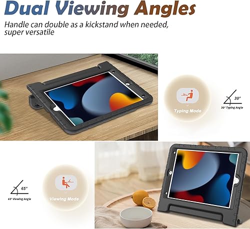 Miniatura 3 de LTROP Funda infantil para iPad de 987 generación (202120202019), iPad 10.2 con protector de pantalla integrado, funda para niños con soporte de