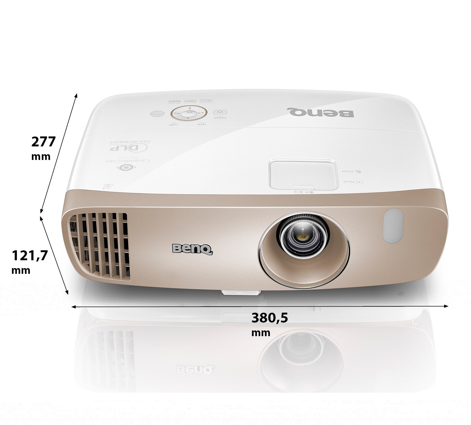 BenQ W2000 Proiettore DLP Cinematic Color, ISF CCC, FHD 1080P, 2000 ANSI Lumen, Rec. 709
