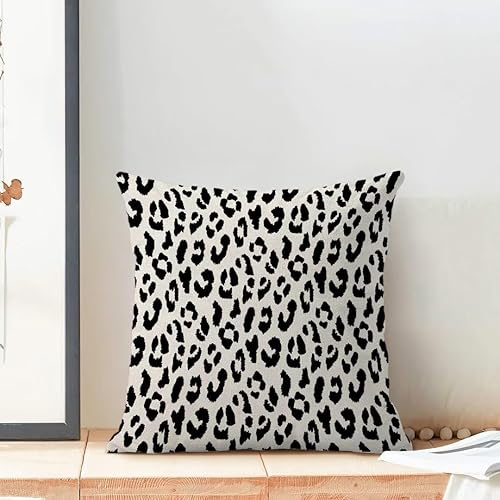 Miniatura 3 de Juego de 2 fundas de almohada de leopardo rosa intenso de 18 x 18 pulgadas, almohadas con estampado de animales de guepardo, fundas de almohada