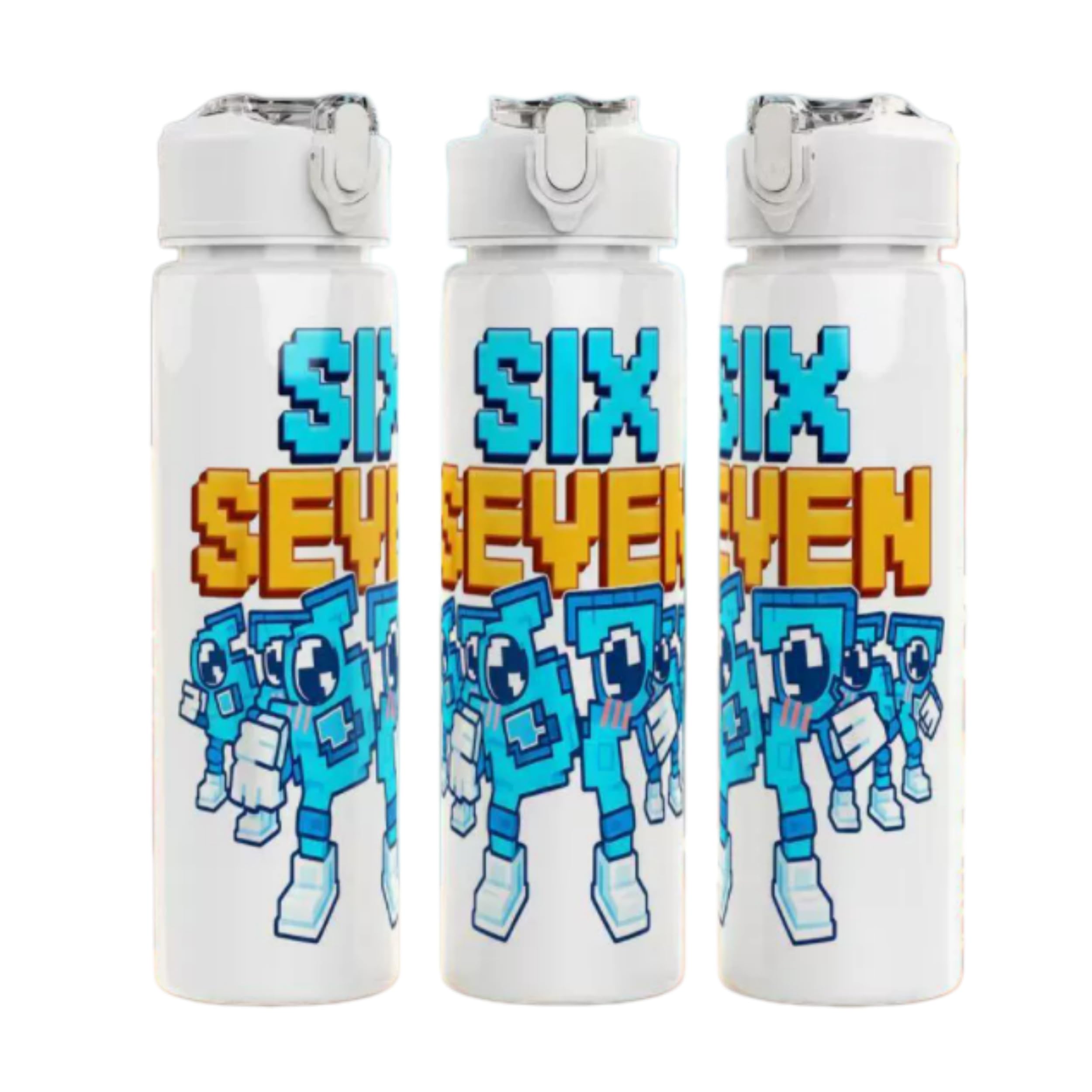 Wuneiox 67 Design Water Bottle with secure flip lock lid for Kids & Adults