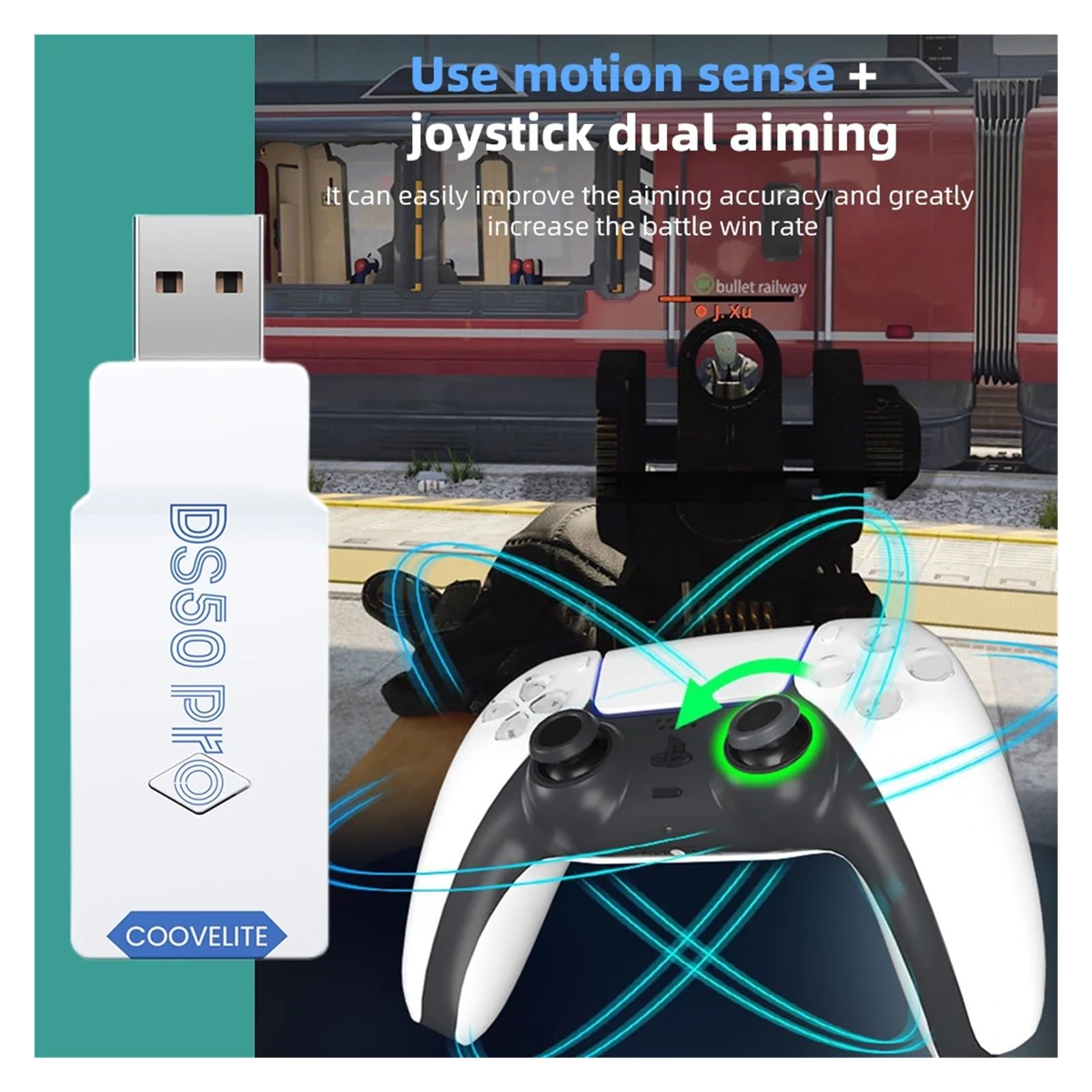 Amazon.com: DS50 Pro Gamepad Converter USB Receiver Fit for PS5