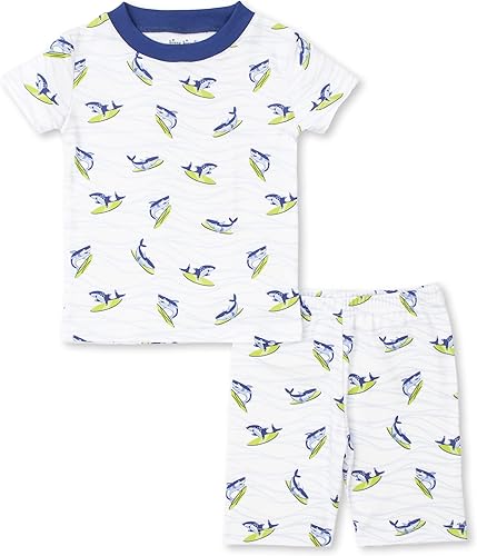 Kissy Kissy Conjunto de pijama corto con estampado de Surfriders para bebés y niños