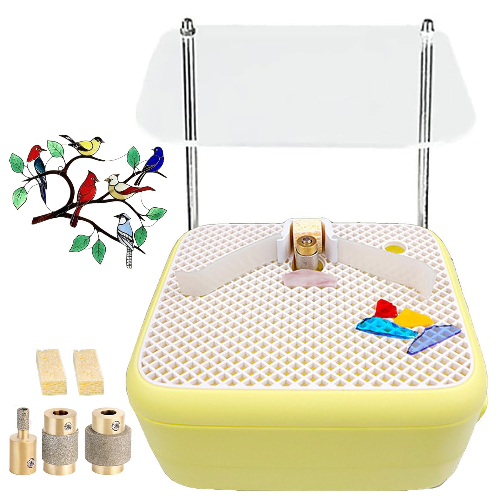 Molinillo automático de vidrieras para evitar astillas de vidrio con protección de tablero